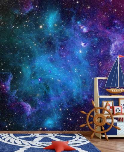 purple and blue customisable nebula wallpaper called Galaxy for bedrooms purple and blue customisable nebula wallpaper called Galaxy for bedrooms