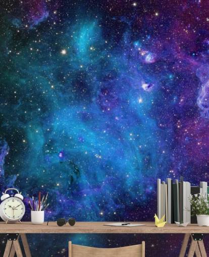 purple and blue customizable nebula wallpaper called Galaxy for bedrooms purple and blue customizable nebula wallpaper called Galaxy for bedrooms
