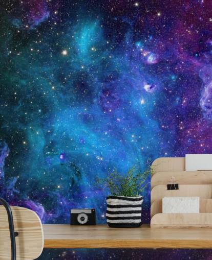 violetti ja sininen muokattava nebula-taustakuva nimeltä Galaxy makuuhuoneisiin violetti ja sininen muokattava nebula-taustakuva nimeltä Galaxy makuuhuoneisiin