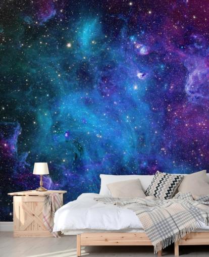 violetti ja sininen muokattava nebula-taustakuva nimeltä Galaxy makuuhuoneisiin violetti ja sininen muokattava nebula-taustakuva nimeltä Galaxy makuuhuoneisiin