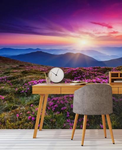 Carta da parati murale con mondo viola Carta da parati murale con mondo viola