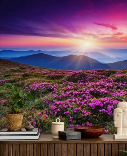 Lila världen Bakgrund väggmålning Lila världen Bakgrund väggmålning