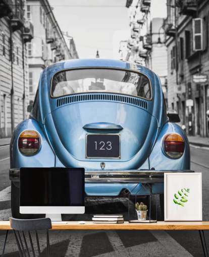 Sininen kovakuoriainen seinämaalaus Sininen kovakuoriainen seinämaalaus