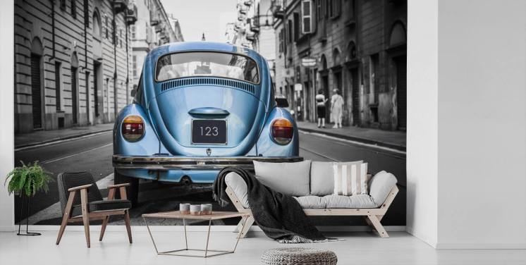 Blue Beetle muurschildering