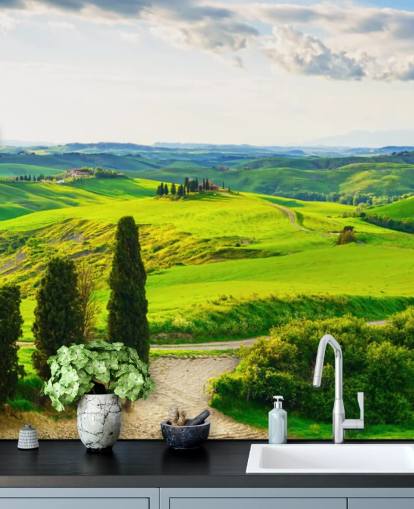 Tuscan Fields Italy Wall Mural Tuscan Fields Italy Wall Mural