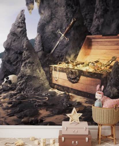 treasure chest in cave wallpaper treasure chest in cave wallpaper