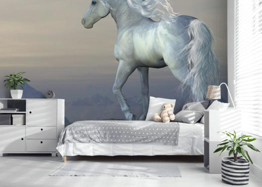 Unicorn Stood on a Mountain Wall Mural