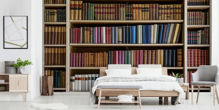 bookcase wallpaper mural called Old Books Bookcase for living rooms, offices and libraries