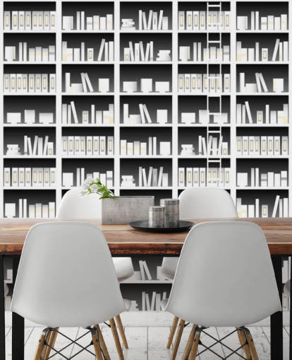 Svart og hvitt bokhylle Bakgrunn Svart og hvitt bokhylle Bakgrunn