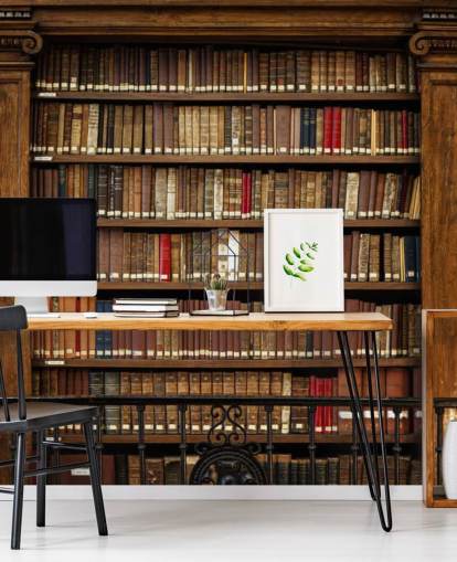 Old Bookcase Wallpaper Old Bookcase Wallpaper