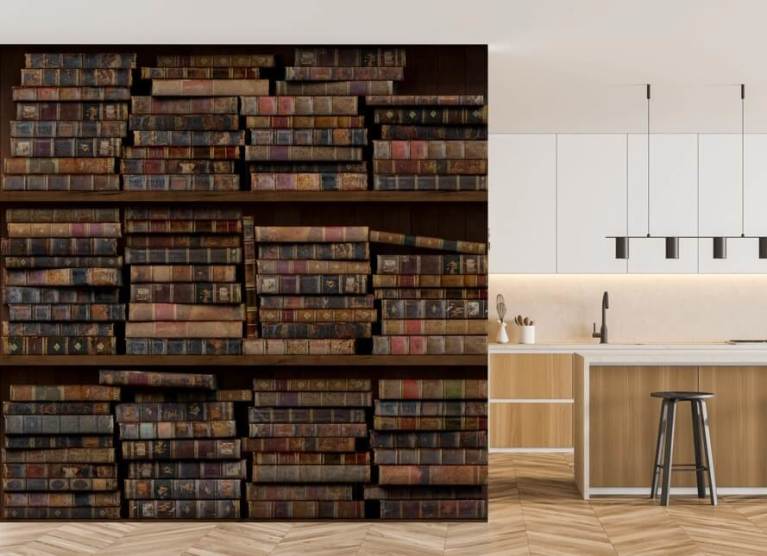 XZBLCMWYBYYYQ Old Books organised a Library Bookshelf Peel & Stick Wallpaper  Removable Self-Adhesive Large Wallpaper Roll 3D Wall Mural Sticker Home  Decor for Living Room Bedroom - Amazon.com