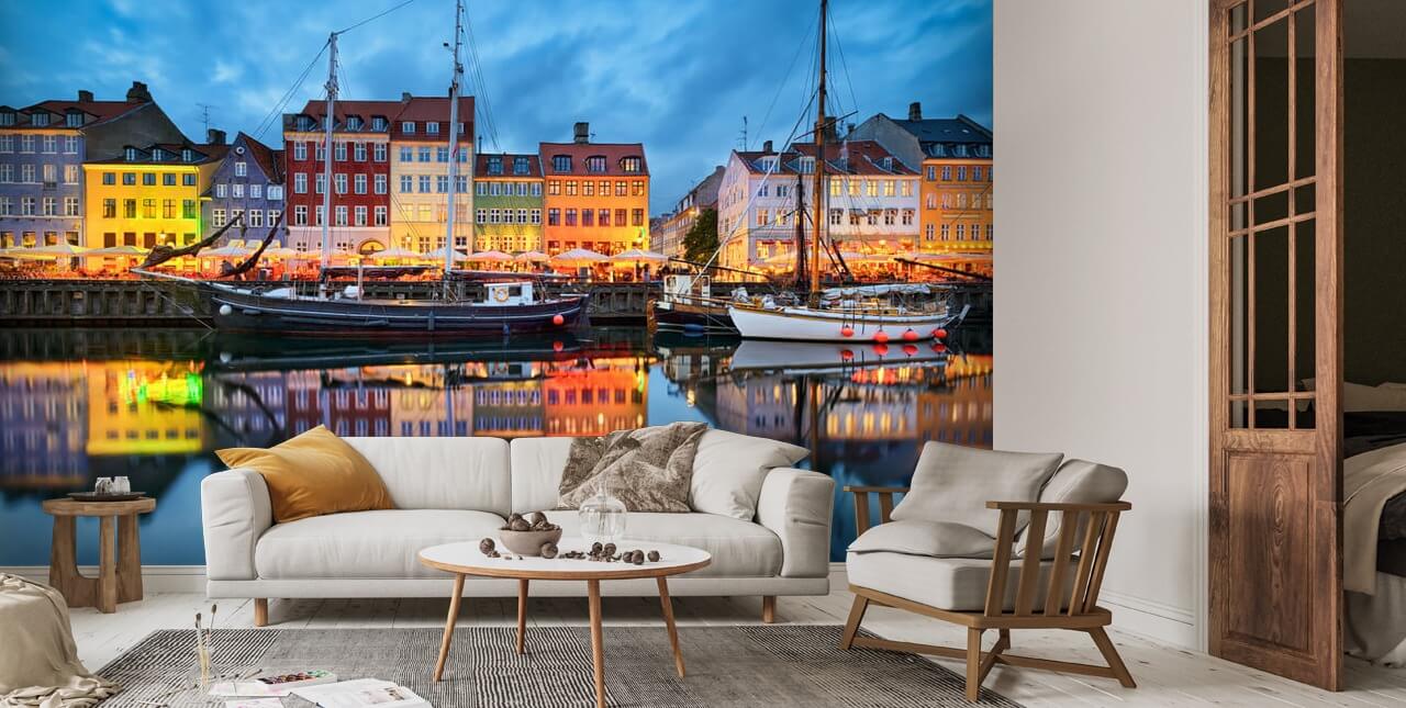 Beautiful Nyhavn in Copenhagen Wall Mural Wallpaper | Wallsauce US