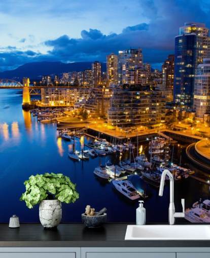 Vancouver om natten Vancouver Wallpaper Vancouver om natten Vancouver Wallpaper