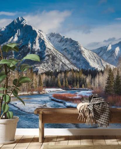 Mount Lorette und Kananaskis River Kananaskis River Wallpaper  Mount Lorette und Kananaskis River Kananaskis River Wallpaper