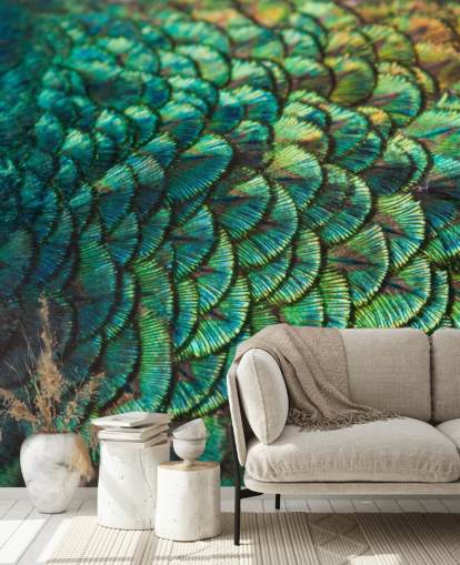 Décoration murale plumes d'émeraude Décoration murale plumes d'émeraude