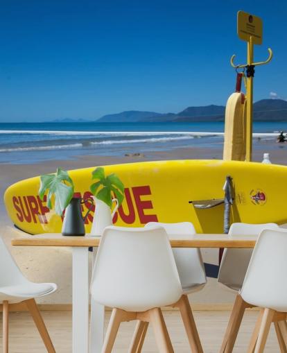 yellow surf rescue board on australian beach wallpaper yellow surf rescue board on australian beach wallpaper