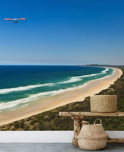 Hang Glider Flying Over Beach in Byron Bay AU wallpaper Hang Glider Flying Over Beach in Byron Bay AU wallpaper