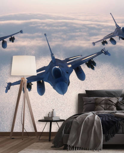 Fond d'écran de trois avions de chasse Fond d'écran de trois avions de chasse