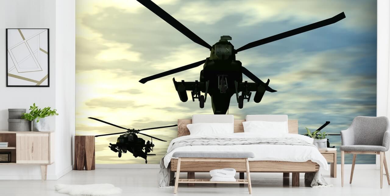 Tre helikoptre Bakgrunn