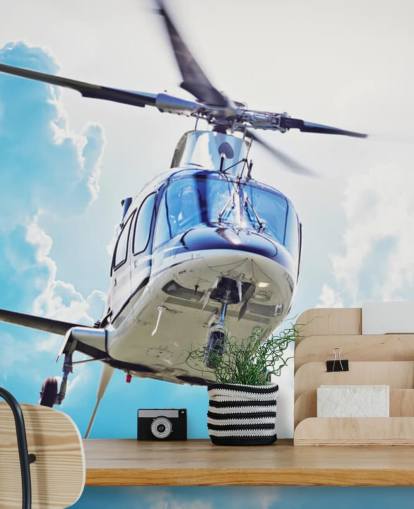 Hvid Helikopter Baggrund Hvid Helikopter Baggrund