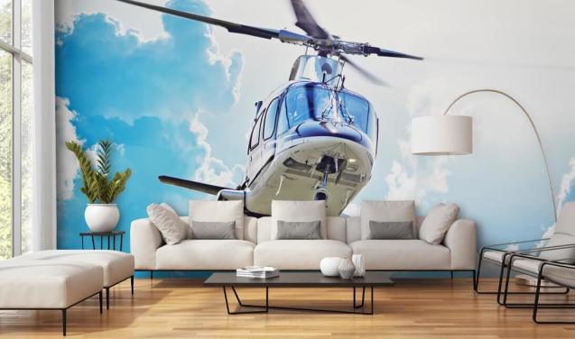 White Helicopter Wallpaper