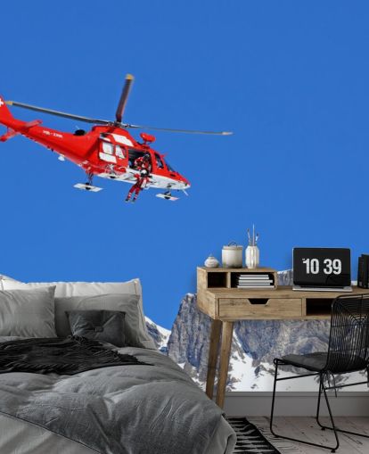 Röd helikopter Bakgrund Röd helikopter Bakgrund