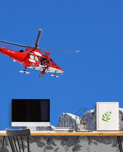 Rød Helikopter Baggrund Rød Helikopter Baggrund