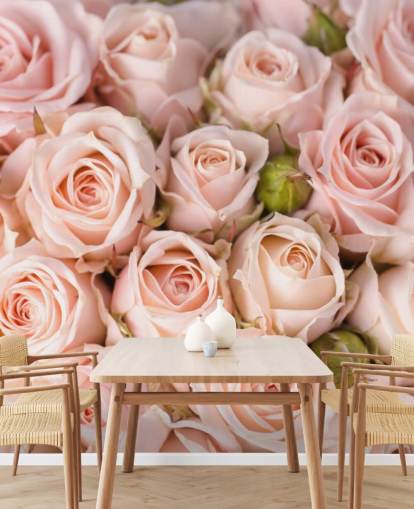 mural de papel pintado de rosas rosas llamado Bright Pink Roses de Wallsauce para dormitorios, baños y dormitorios de niños mural de papel pintado de rosas rosas llamado Bright Pink Roses de Wallsauce para dormitorios, baños y dormitorios de niños