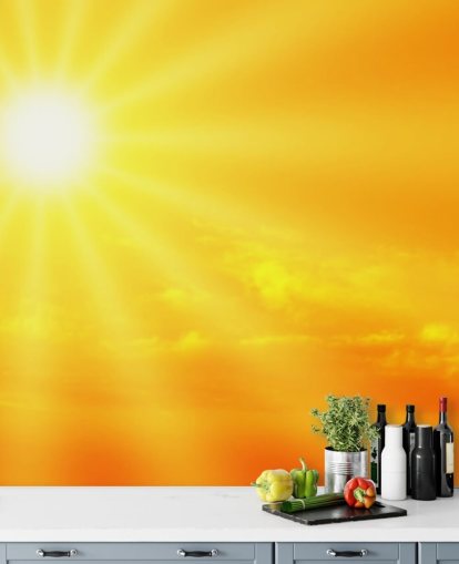 Papel pintado amarillo y naranja Papel pintado amarillo y naranja