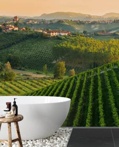 Italian Vineyard Landscape Wall Mural Italian Vineyard Landscape Wall Mural