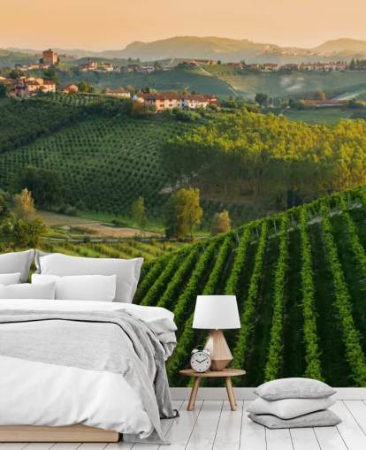 Mural de pared Paisaje de viñedo italiano Mural de pared Paisaje de viñedo italiano