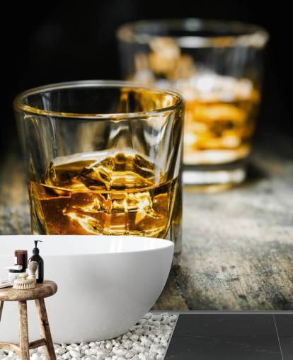 Whiskey and Ice Wall Mural Whiskey and Ice Wall Mural