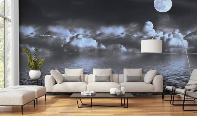 Mondblick am Meer Wallpaper