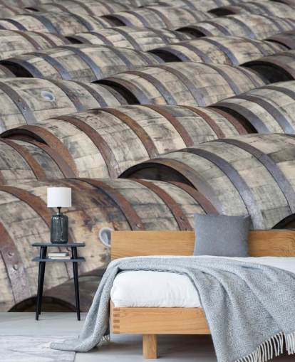 Rows of Whiskey Barrels Wallpaper Rows of Whiskey Barrels Wallpaper