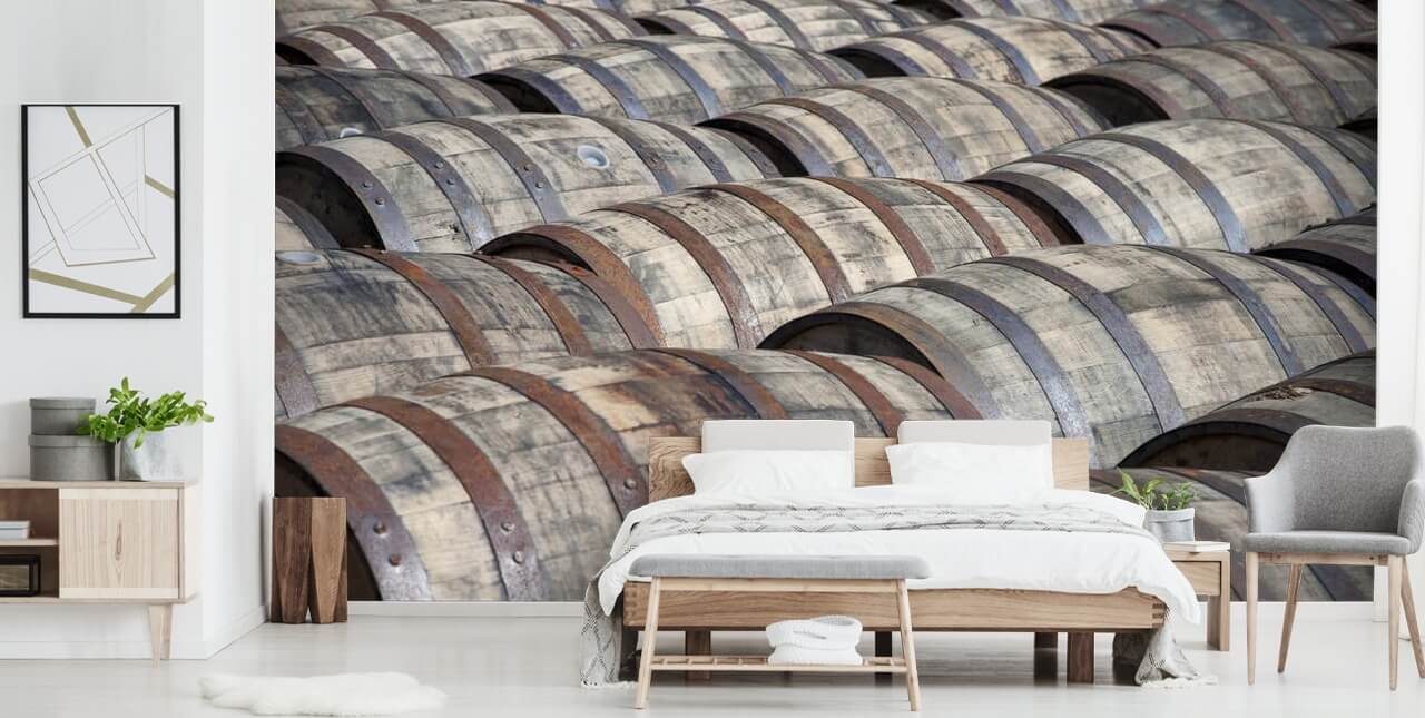Rader av Whisky Fat Bakgrunn