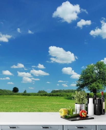 Papel de Parede Céu Azul e Nuvens Brancas Papel de Parede Céu Azul e Nuvens Brancas