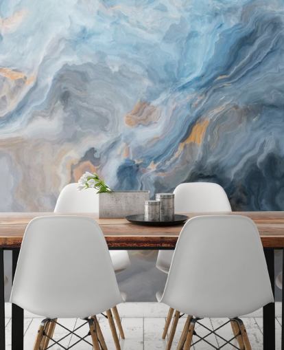 carta da parati murale in marmo blu chiamata Ocean Blue Marble per cucine, sale da pranzo e bagni carta da parati murale in marmo blu chiamata Ocean Blue Marble per cucine, sale da pranzo e bagni