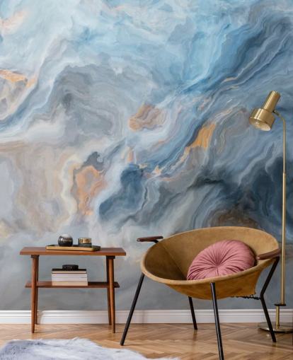 blå marmor tapet vægmaleri kaldet Ocean Blue Marble til køkkener, spisestuer og badeværelser blå marmor tapet vægmaleri kaldet Ocean Blue Marble til køkkener, spisestuer og badeværelser