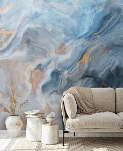 blå marmor tapetväggmålning kallad Ocean Blue Marble för kök, matsalar och badrum blå marmor tapetväggmålning kallad Ocean Blue Marble för kök, matsalar och badrum