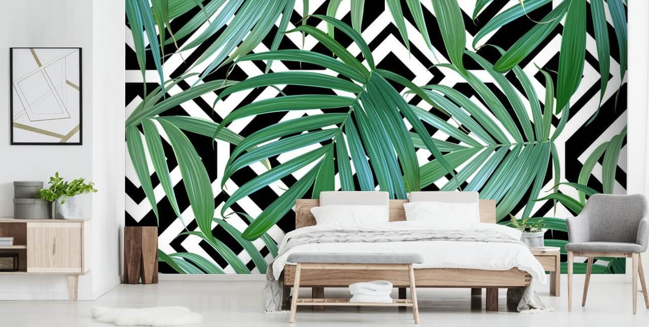 Banana Leaf Patroon Behang