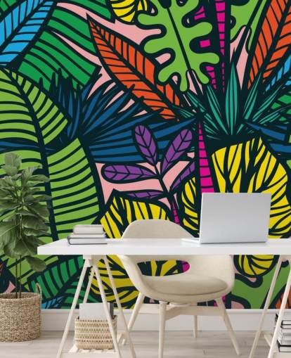 bunte Blätter Tapete bunte Blätter Tapete