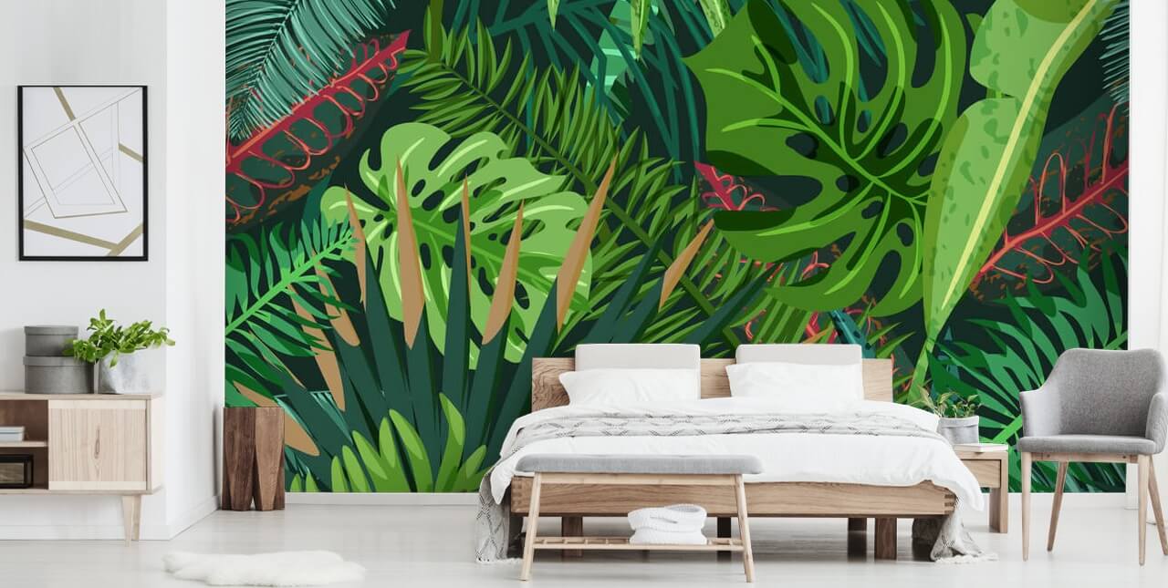 Monstera-Blätter Fototapete