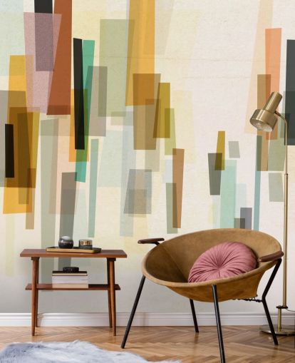 mural de papel pintado personalizado retro brillante llamado Blurred de Nicola Evans para dormitorios, salas de estar y comedores mural de papel pintado personalizado retro brillante llamado Blurred de Nicola Evans para dormitorios, salas de estar y comedores