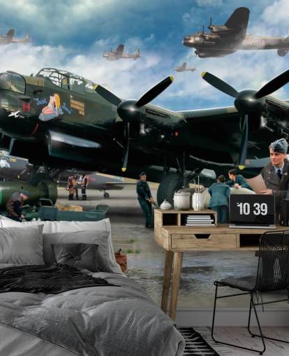 Lancaster muurschildering Lancaster muurschildering