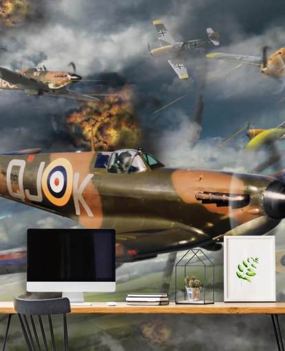 Spitfire Battle Veggmaleri Spitfire Battle Veggmaleri