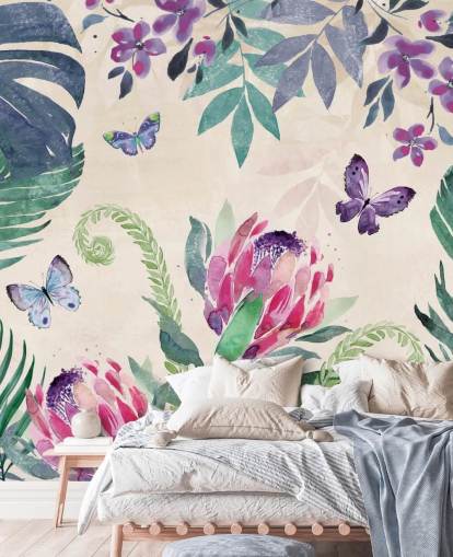 Papel de parede de borboletas tropicais Papel de parede de borboletas tropicais