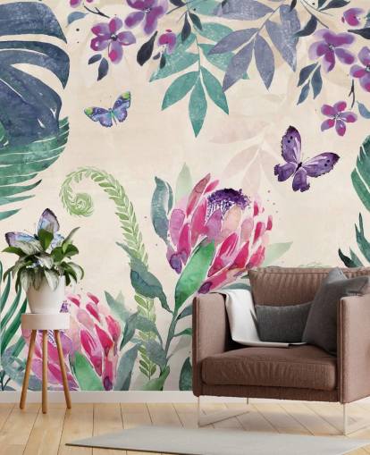 Tropical Jungle Butterflies Wallpaper Tropical Jungle Butterflies Wallpaper