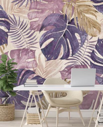 tropical leaves mural tropical leaves mural