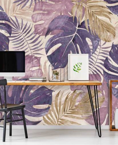 tropical leaves mural tropical leaves mural