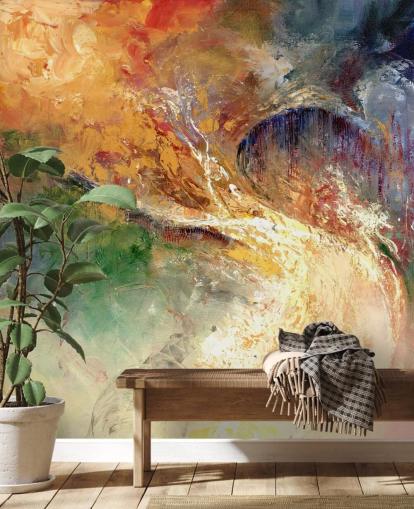 farverige abstrakt maleri tapet farverige abstrakt maleri tapet